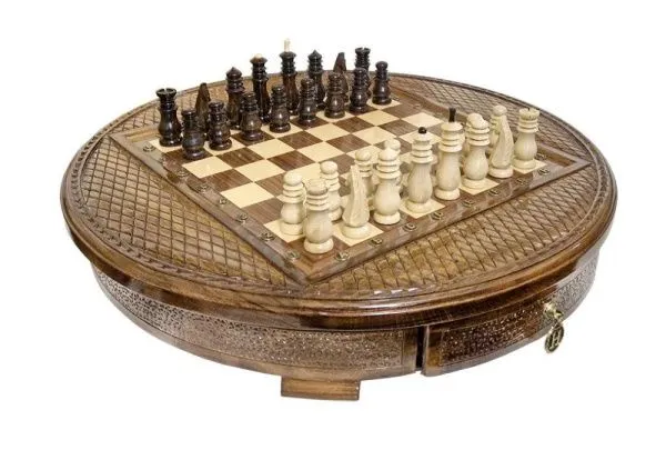 Шахматы резные в ларце "Лусин" 50, Haleyan