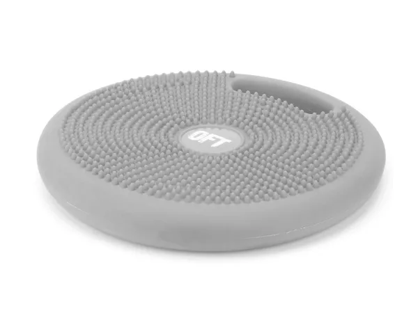 Массажно-балансировочная подушка с ручкой серая