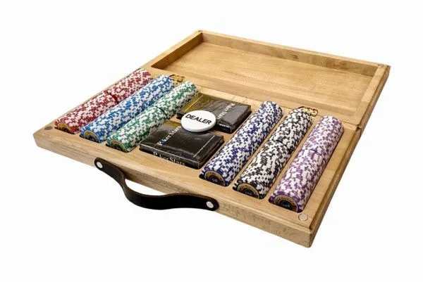 Набор для покера Crown на 300 фишек в кейсе из бука, Partida