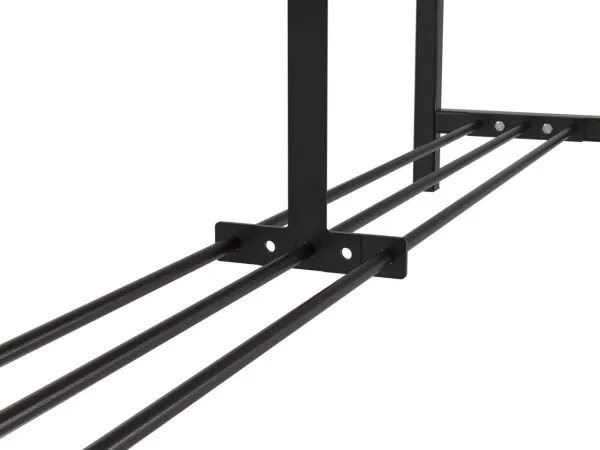 Скамейка для раздевалки со спинкой разборная с полкой для обуви