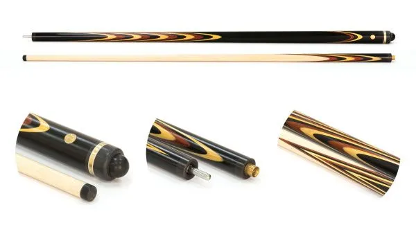 Кий / пирамида 2-pc "Классика" (падук, лимонник, граб) 19 запилов, инкрустация