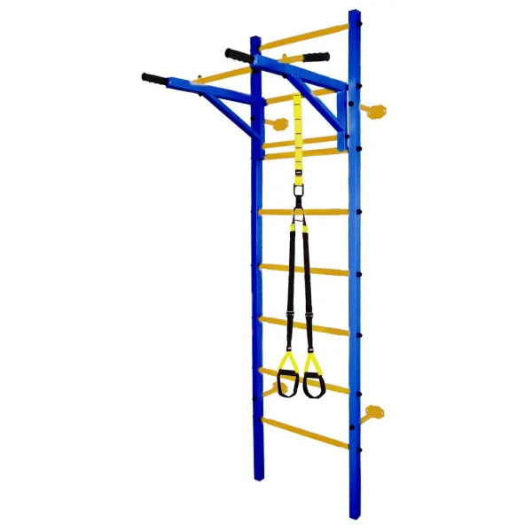 Профессиональная шведская стенка Midzumi Katashi plus (синий/желтый; желтый)