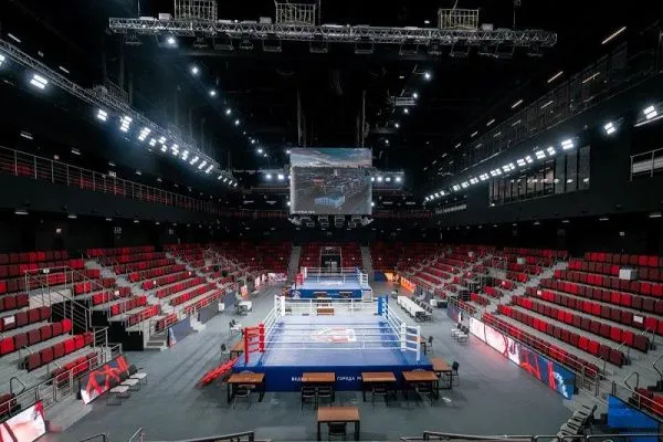 Ринг боксерский TARGEX СОРЕВНОВАТЕЛЬНЫЙ на помосте высотой 1 м