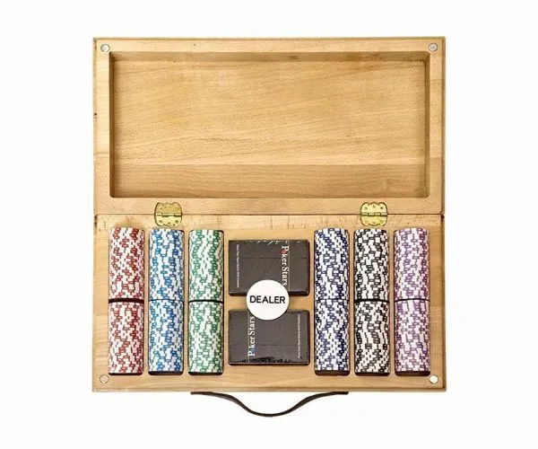 Набор для покера Crown на 300 фишек в кейсе из бука, Partida