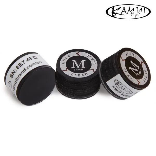 Наклейка для кия Kamui Clear Black ø14мм Medium 1шт.