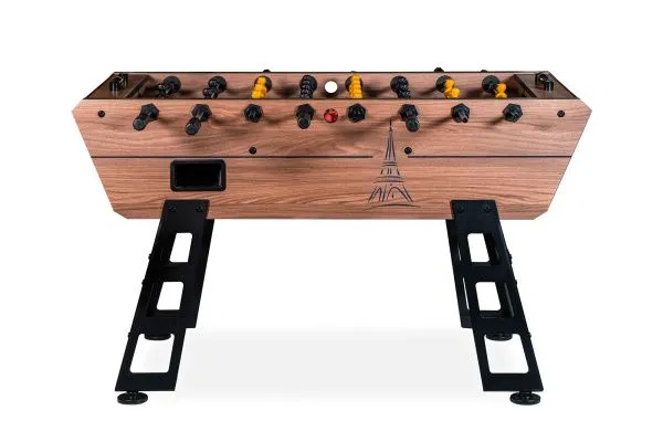 Игровой стол - футбол "Eiffel" (151х75,5х90см) коричнево-черный