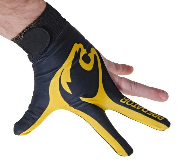 Перчатка бильярдная «Predator Limited Edition» (черно-желтая) L&XL