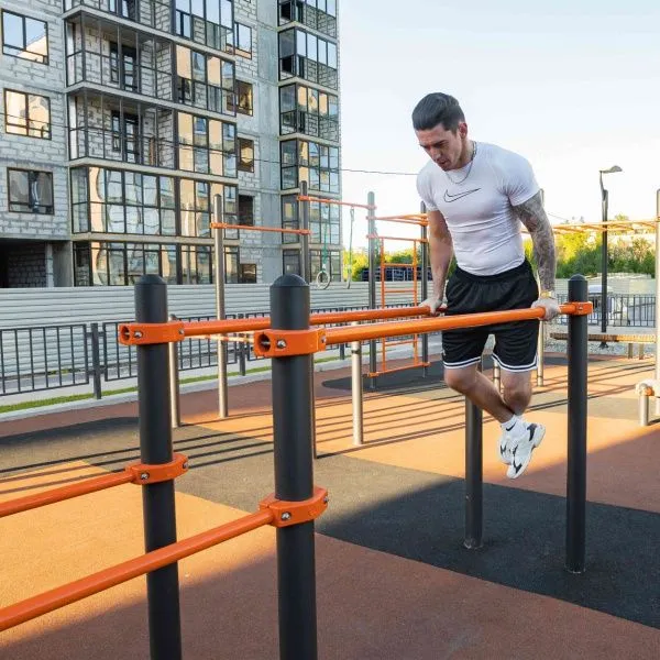 W310 Воркаут Брусья двойные для отжиманий разноуровневые ZAVODSPORTA