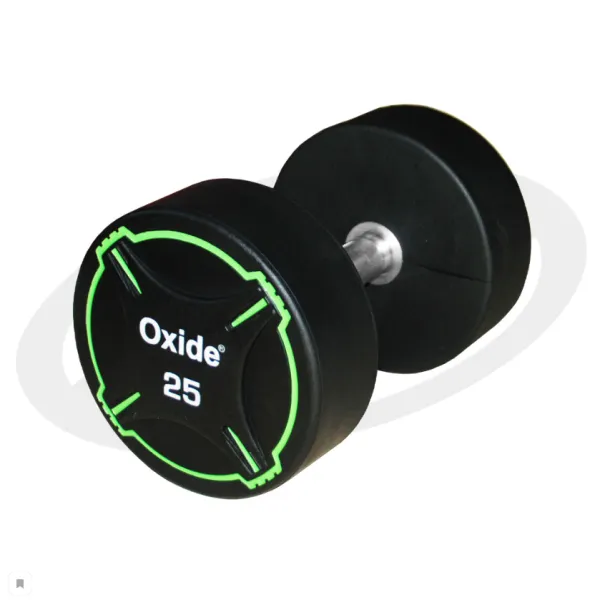 Круглые полиуретановые гантели Oxide Fitness ODB01 - (от 2,5 до 50кг.)