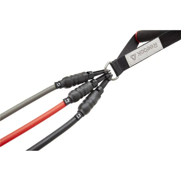 Набор трубчатых эспандеров Reebok, черн./серый