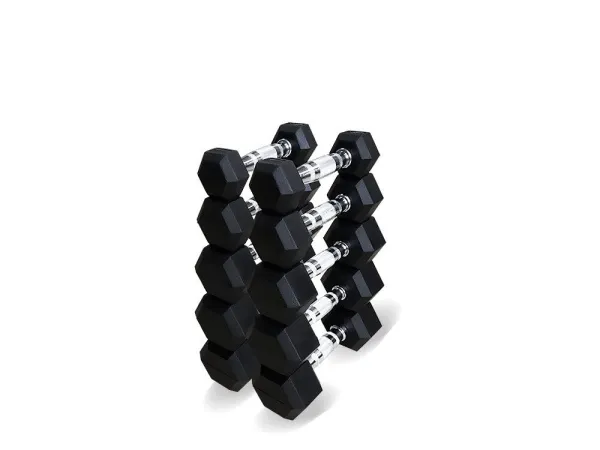 Набор гексагональных гантелей Original FitTools 5 пар от 1 до 5 кг