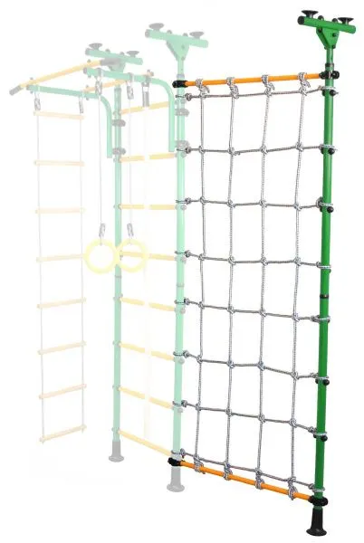 Стойка-сетка Юный Атлет Пол-потолок (зеленый/желтый)