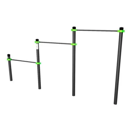 W247 Воркаут Тройной каскад турников для отжиманий и подтягиваний ZAVODSPORTA