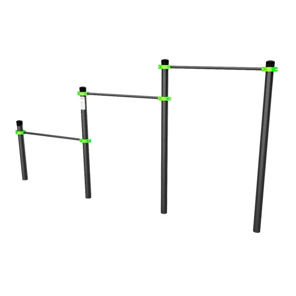 W247 Воркаут Тройной каскад турников для отжиманий и подтягиваний ZAVODSPORTA