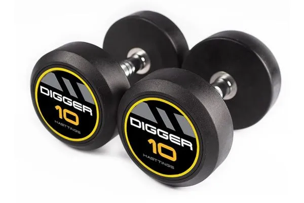 Комплект обрезиненных гантелей 10 пар от 2,5 до 25 кг HD51D2A-2,5-25