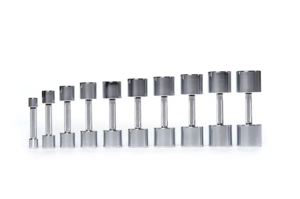 Гантельный ряд хромированный 1-10 кг со стойкой