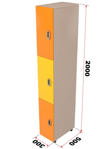 Шкаф для раздевалки ЛДСП 2000х500х300 мм 