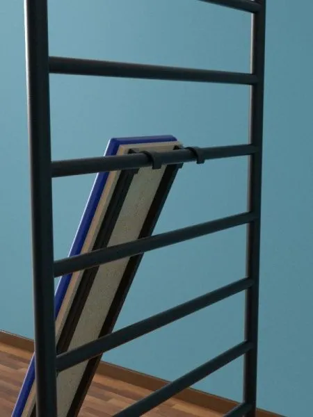 Шведская стенка с регулировкой высоты враспор, с наклонной доской (тип 2)