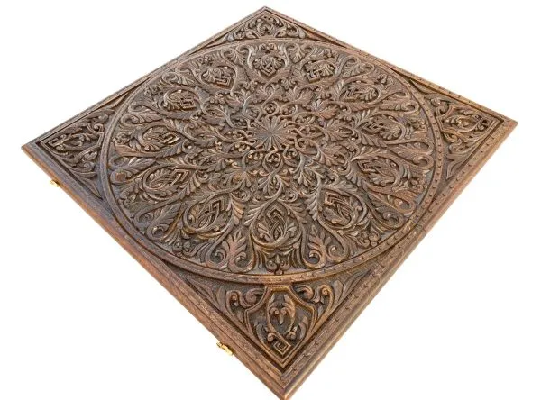 Нарды резные "Орнамент 2" с цельным рисунком, Mkhitaryan