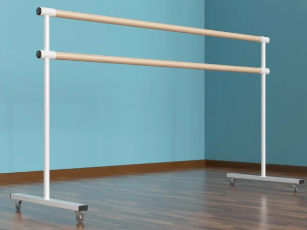 Станок балетный мобильный двухрядный с колесиками