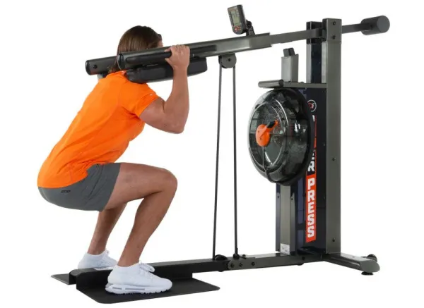 Тренажер для приседаний и жимов FluidPowerPRESS Grey 