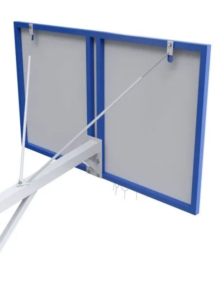 Баскетбольная стойка двухопорная с игровым щитом 1800х1050 мм и массовым кольцом