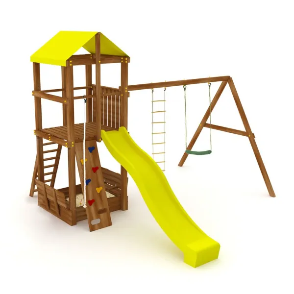 Спортивно-игровой комплекс Kampfer Super Castle №2 (качели гибкие зеленые)