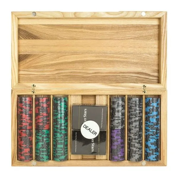 Набор для покера Black Stars на 300 фишек в кейсе из ясеня v2, Partida