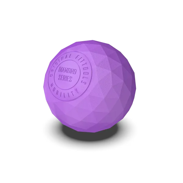 Набор из двух массажных мячей с кистевым эспандером пурпурный