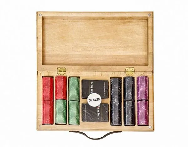 Набор для покера Valentino Ceramic на 300 фишек в кейсе из бука, Partida