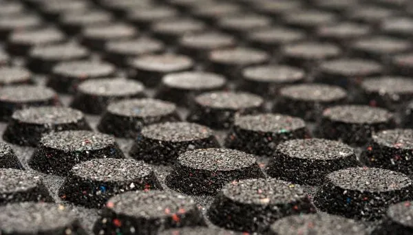 Напольное резиновое покрытие 1000х1000х30 мм ECO (цвет - черный)