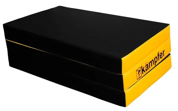 Мат Kampfer Black №6 (150 х 100 х 10) складной - винилискожа (Черно-желтый)