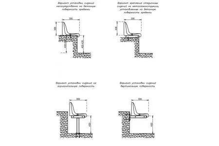 Сиденье трибунное пластиковое Лужники, серое