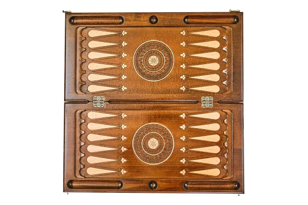 Шахматы + нарды резные "Эндшпиль 1" 60, Simonyan