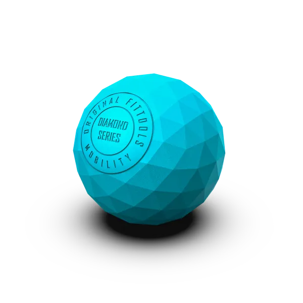 Набор из двух массажных мячей с кистевым эспандером бирюзовый