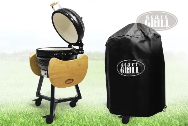 Керамический гриль-барбекю 16 дюйма (черный) (39,8 см)