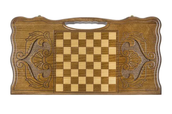 Нарды резные "Сова" с ручкой 60, Haleyan