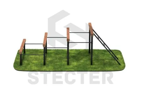 Элемент полосы препятствий "Разрушенная лестница"