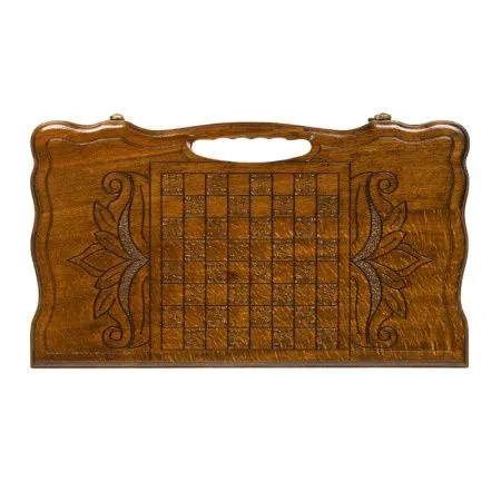 Нарды резные "Корона" с ручкой 50, Haleyan