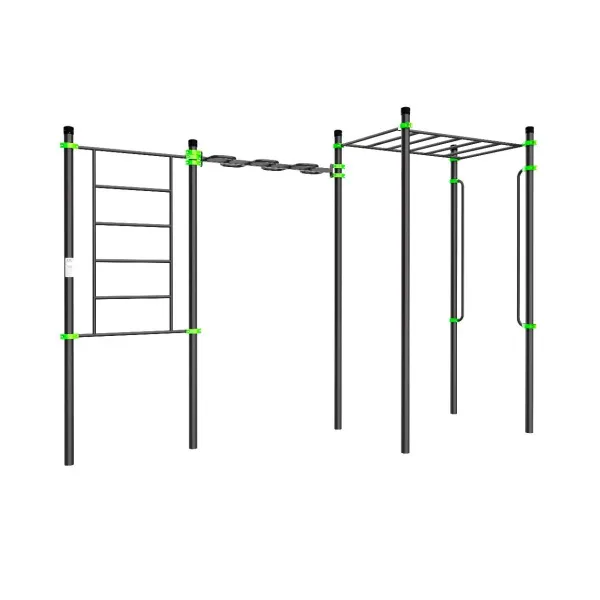 W223 Воркаут (шведская стенка, рукоход-змеевик и классический, перекладины вертикальные) ZAVODSPORTA