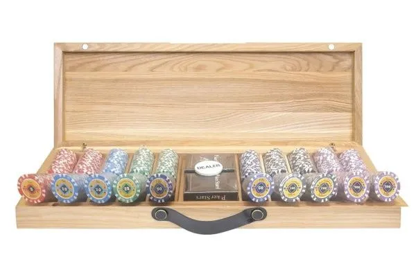 Набор для покера Crown на 500 фишек в кейсе из ясеня v2, Partida