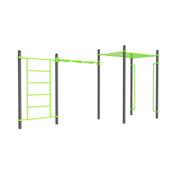 W223 Воркаут (шведская стенка, рукоход-змеевик и классический, перекладины вертикальные) ZAVODSPORTA