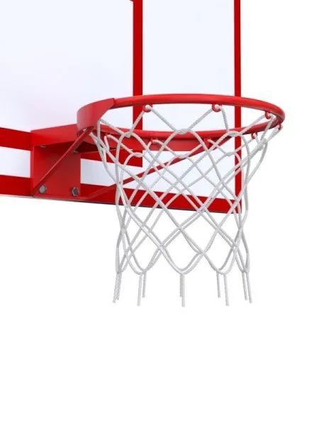 Баскетбольная стойка двухопорная с игровым щитом 1800х1050 мм и усиленным кольцом