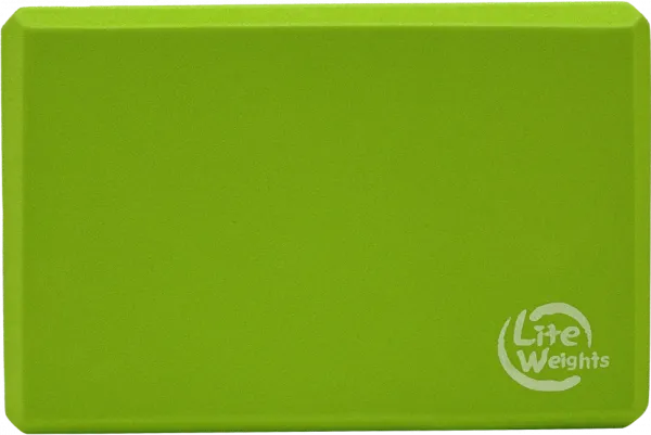 Блок для занятий йогой Lite Weights 5497LW, салатовый