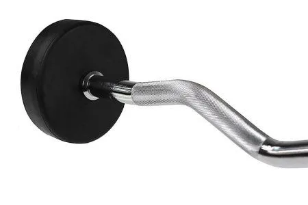 Комплект изогнутых фиксированных штанг, обрезиненных 5 шт  от 25 до 45кг