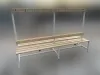 Скамейка для раздевалки с вешалкой двухсторонняя разборная