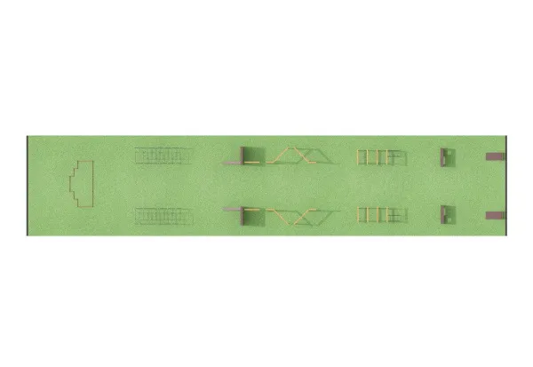 Двойная военизированная полоса препятствий (комплект)