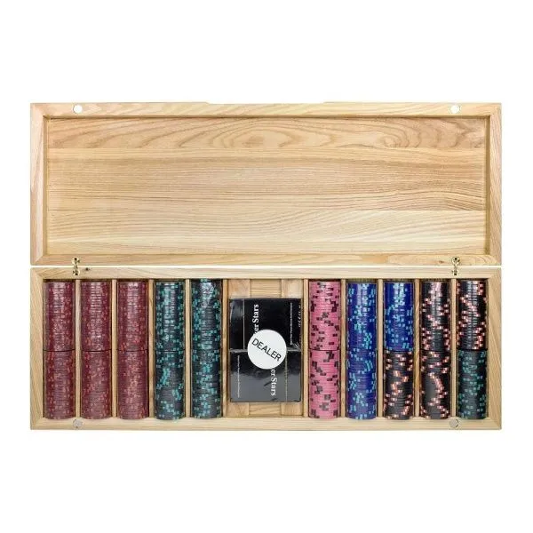 Набор для покера Casino Royale на 500 фишек в кейсе из ясеня v2, Partida