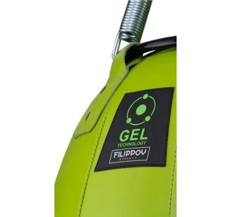 Боксерская груша PREMIUM GEL FILIPPOV. Кожа (Зеленый)