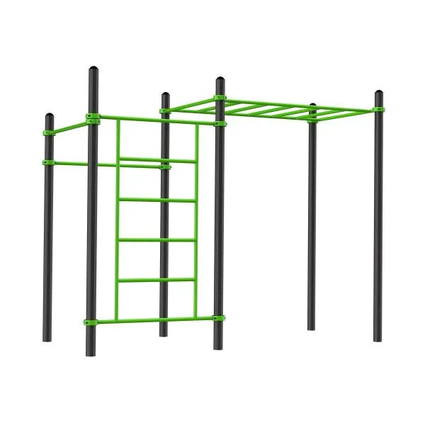 W218 Воркаут (2 перекладины, шведская стенка, рукоход классический) ZAVODSPORTA